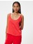 Saten Bluz Kolsuz U Yaka Slim Fit 3