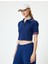 Polo Yaka T-Shirt Biyeli Düğmeli Kısa Kollu Dokulu 3