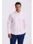 Pembe %100 Pamuk Düğmeli Yaka Comfort Fit Gömlek 1