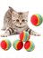 3lü Gökkuşağı Sünger Kedi Köpek Çiğneme Oyun Topu 1