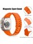 Apple Watch Uyumlu 42 44 45 49MM Uyumlu Mıknatıslı Ultra Sağlam Silikon Kordon 2