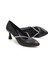 (Ayem) Taş Biye Detaylı Topuklu Kadın Ayakkabı Siyah 2
