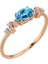 ve Oval Mavi Topaz Taşlı Aquala Yüzük 0417R0340 1