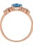 ve Oval Mavi Topaz Taşlı Aquala Yüzük 0417R0340 3