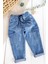 Kargo Cepli Denim Kumaş Beli Lastikli Erkek Çocuk Kot Pantolon 1