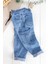 Kargo Cepli Denim Kumaş Beli Lastikli Erkek Çocuk Kot Pantolon 2