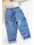 Kargo Cepli Denim Kumaş Beli Lastikli Erkek Çocuk Kot Pantolon 3