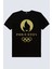 Paris Olimpiyatlar Siyah Kısa Kollu Erkek T-Shirt 2