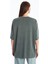 Pau - Modal Kumaş Düz Oversize T-Shirt - Haki 5