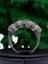Swarovski Taşlı 925 Ayar Gümüş Beştaş Yüzük 4