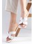 Margo Beyaz Renk Kadın Küt Burunlu Düz Terlik 1