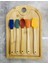 Oval Kesme Tahtası ve Renkli Silikon Spatula Seti 1