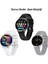 Tekno Trust 42 mm Gt3 Mini Akıllı Saat Yuvarlak Ekran Gt3 Mini Bayan Saati Ekstra Deri Kordon (Beyaz) Siyah Ith 3