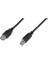 AK-300102-030-S USB 2.0 Bağlantı Kablosu, USB A Erkek - USB B Erkek, 3 Metre, Awg 28, Ul, Siyah Renk 1