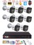 8 Kameralı 5mp Lens 2 Mp Görüntü Gece Renkli Full Hd Ultra LED Akıllı Güvenlik Kamerası Seti 320GB 2