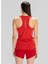 Kırmızı Kadın Bisiklet Yaka Regular Fit Atlet 32251ZW Survıvor Woman Tank 3 4