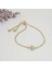 Yuvarlak 14 Ayar Altın Plakalı Ü Harfine Hediye BILEKLIK-S.357978D.358108F.358238G.358368 1