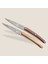 2 Deejo Paring Knives, Olive And Coral Wood / Blossom 1