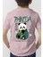 Çocukçagiy Panda Baskılı Erkek Kız Çocuk Pamuklu Bisiklet Yaka Tshirt 2