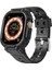Watch Ultra 49MM Uyumlu WI-WB014 Armor Serisi 2in1 Sert Pc Kasa Koruyuculu Silikon Kordon Siyah 1
