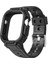 Watch Ultra 49MM Uyumlu WI-WB014 Armor Serisi 2in1 Sert Pc Kasa Koruyuculu Silikon Kordon Siyah 2