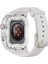 Watch 42MM Uyumlu WI-WB013 Rambo Serisi 2in1 Şeffaf Pc Kasa Koruyuculu Kauçuk Kordon Beyaz 2