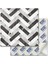 Kendinden Yapışkanlı Yüzey Fayans Kaplama Siyah Beyaz Parke 006 Desenli Pvc Karo 30X30CM (4 Adet) 0,36 M2 4