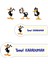 Okul Etiketi Kalem Defter Etiketi, Daffy Duck Etiketi - 194 Adet Kuşe Sticker 1