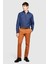 Slim Fit Vintage Efekt Chino Pantolon Erkek Kahverengi T-Shirt - 323A4DM6SF02Y 1