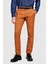 Slim Fit Vintage Efekt Chino Pantolon Erkek Kahverengi T-Shirt - 323A4DM6SF02Y 5