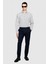 %100 Koton Desenli Poplin Gömlek Erkek Gri Gömlek - 323A597RSQ02S 2