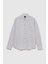 %100 Koton Desenli Poplin Gömlek Erkek Gri Gömlek - 323A597RSQ02S 3