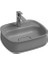 Fluido Tezgah Üzeri Çanak Lavabo 47CM Bas-Aç Set Stone Grey 1