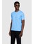 %100 Koton Regular Fit Cepli T-Shirt Erkek Mavi T-Shirt - 323A3096S1033 1