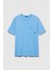 %100 Koton Regular Fit Cepli T-Shirt Erkek Mavi T-Shirt - 323A3096S1033 3