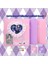 Bordo Tarzı 25,5 cm x 19,7 cm Mınkys Yeni Sevimli Kalp Binder Fotoğraf Kartları Stickerlar Toplama Kitabı 4 Halkalı Küçük Kartlar Saklama Kitabı Iki Taraf Cep Torba (Yurt Dışından) 2