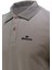 Erkek Polo Yaka Yumuşak Dokulu, Kol Bantlı Haki T-Shirt 2