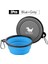 Gri Mavi Stil 350ML 2 Paket Katlanabilir Köpek Kapları Seyahat Evcil Hayvan Taşınabilir Su Kabı Için Köpekler Için Kase Seyahat Yürüyüş ile 2 Karabina (Yurt Dışından) 1