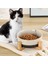 2 Stil Beyaz Set Seramik Kedi Köpek Kasesi Ahşap Standıyla Sıçrama Yapmayan Mama ve Su Kabı - Küçük Kediler ve Köpekler Için Mama Kabı (Yurt Dışından) 4
