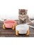 Sarı Stil Seramik Kedi Köpek Kasesi Ahşap Standıyla Sıçrama Yapmayan Mama ve Su Kabı - Küçük Kediler ve Köpekler Için Mama Kabı (Yurt Dışından) 2