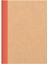 Çizgili Stickerli Kraft Kapak Defter Kırmızı 18,5*26 50 Yp. 1