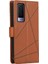 Vivo V21E 5g Için Flip Case Kickstand Şok Emici Darbeye Üç (Yurt Dışından) 5