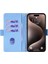 iPhone 15 Pro Için Deri Kılıf Rfıd Engelleme Koruyucu Cüzdan Telefon Kapağı-Mavi (Yurt Dışından) 4