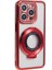 iPhone 12 Pro Max Için Tpu Kılıf Rhinestones Lens Çerçeve Halkası Kickstand Telefon Kapağı-Kırmızı (Yurt Dışından) 2