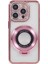 iPhone 12 Pro Max Için Tpu Kılıf Rhinestones Lens Çerçevesi Halkası Kickstand Telefon Kapağı-Gül Altın (Yurt Dışından) 1