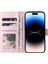 iPhone 14 Pro Için Kılıf Anti-Düşme Pu Deri Standı Manyetik Tokalı Flip Telefon Kapağı-Gül Altın (Yurt Dışından) 4