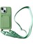 iPhone 13 Için Crossbody Kılıf Kart Tutuculu Sıvı Silikon Koruyucu Telefon Kılıfı-Açık Yeşil (Yurt Dışından) 1