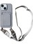 iPhone 13 Için Crossbody Kılıf Kart Tutuculu Sıvı Silikon Koruyucu Telefon Kılıfı-Gri (Yurt Dışından) 1