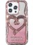 iPhone 15 Pro Max Için Kılıf Kalp Şekli Çubuğu Anti-Damla Tpu Şeffaf Kapak Parıltılı Kağıt-Pembe (Yurt Dışından) 1