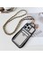 iPhone 13 Pro Max Için 6.7 Inç Telefon Kılıfı Temizle Tpu Elektroliz Kaplama Kart Tutucu Kabuk, Crossbody Zinciri Ile-Siyah (Yurt Dışından) 1